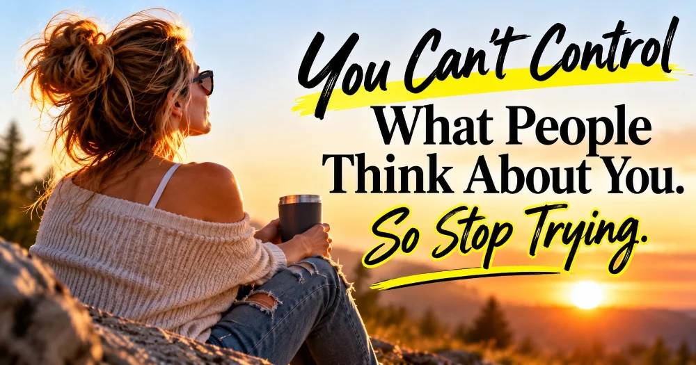 You Can't Control What People Think About You. So Stop Trying